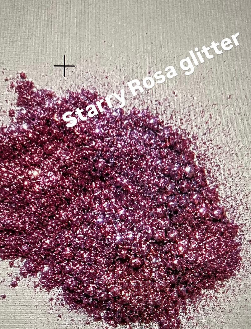 stary rosa glitter